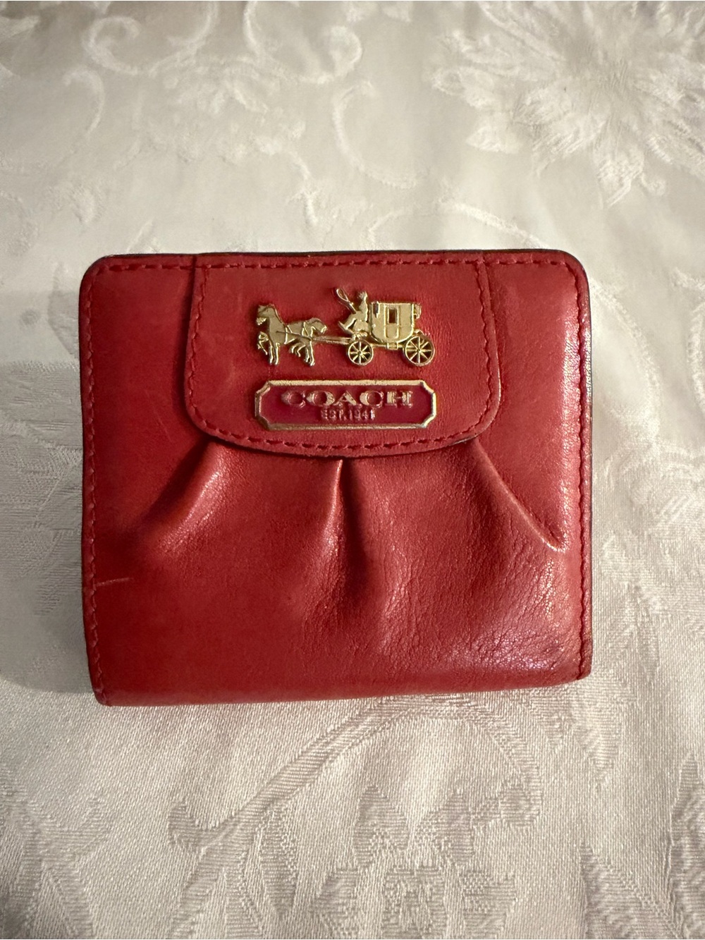 Coach Pink Leather Madison bifold Small Wallet